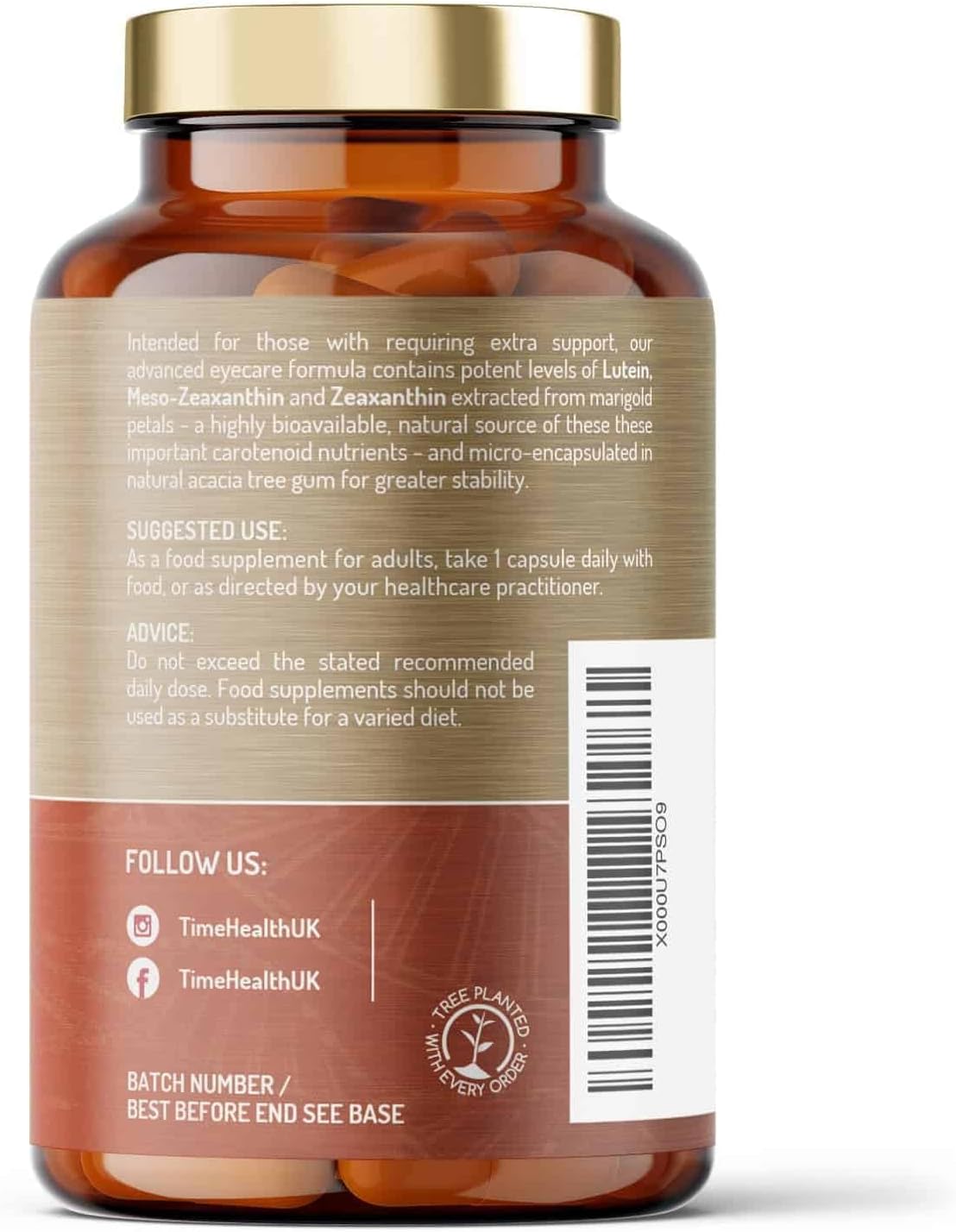 Micro-encapsulated Formula - Lutein 30mg - Meso-zeaxanthin 10mg - Zeaxanthin 6mg - 100% Pure, Natural & Highly Bioavailable - 4 Month Supply - UK Manufactured - Zero Additives - (120 Capsule Pouch) : Amazon.co.uk: Health & Personal Care