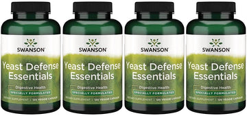 Swanson Yeast Defense Essentials 200 Million Cfu 120 Veg Capsules (4 Pack)