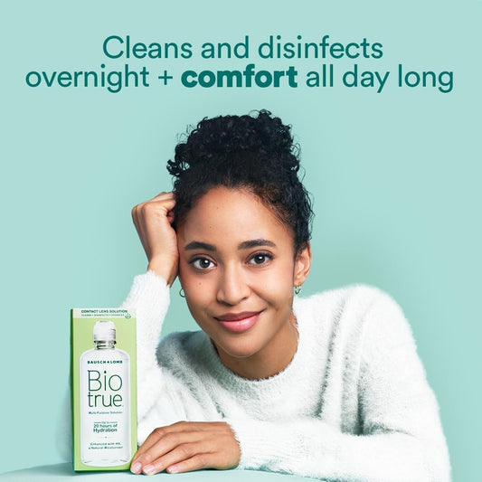 Biotrue Contact Lens Solution, Multi-Purpose Solution For Soft Contact Lenses, Lens Case Included, 10 Fl Oz (Pack Of 2)