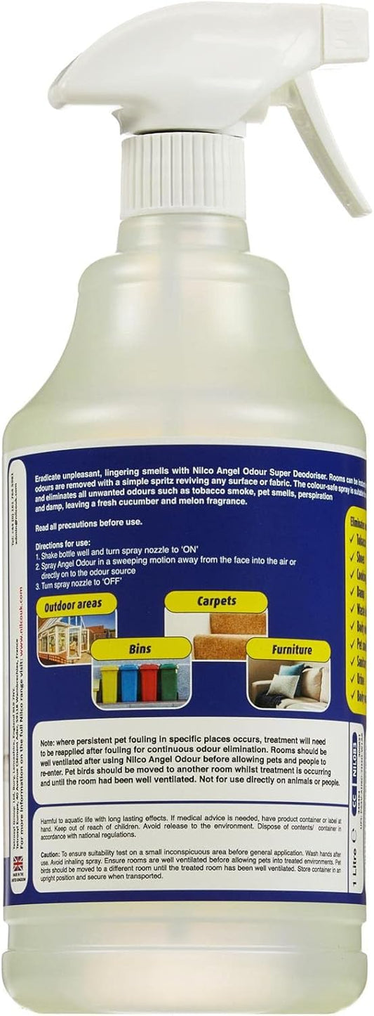 Nilco Angel Stain Carpet & Fabric Tough Stain Remover 1L Bleach Free Colour Safe Removes Oil, Tar, Marker Pen, Blood, Dirt, Biro, Curry Sauce, Beetroot, Chocolate And More |Nil066