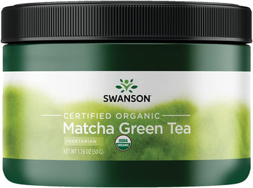 Swanson 100% Certified Organic Matcha Green Tea 1.76 Ounce (50 G) Pwdr