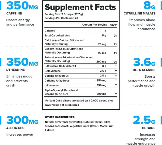 Legion Pulse Pre Workout Supplement - All Natural Nitric Oxide Preworkout Drink To Boost Energy, Creatine Free, Naturally Sweetened, Beta Alanine, Citrulline, Alpha Gpc (Sour Candy)