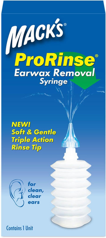 Mack'S Prorinse Ear Wax Removal Syringe - Ear Syringe With Triple-Action Rinse Tip