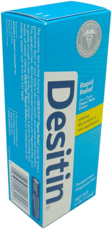 Desitin Daily Defense Baby Cream With Zinc Oxide To Treat, Relieve & Prevent Diaper Rash, Hypoallergenic, Dye, Phthalate & Paraben-Free, 4 Oz