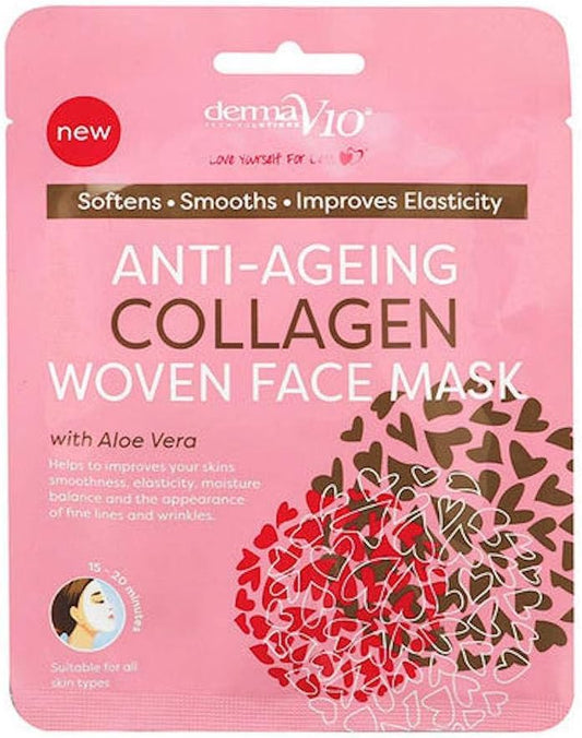 Derma V10 Anti Ageing Woven Face Mask – Collagen, Pack Of 1