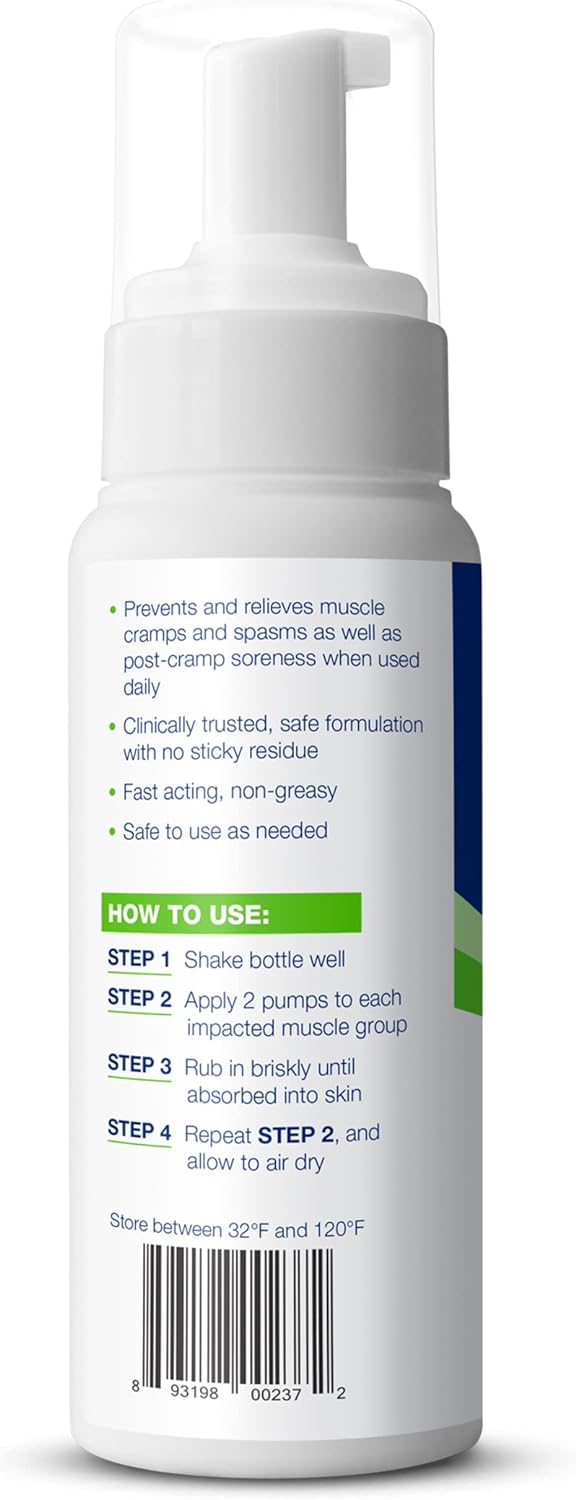 Theraworx Relief for Muscle Cramps Foam Fast-Acting Muscle Spasm, Leg Soreness and Foot Relief - 7.1 oz - 2 Count : Health & Household