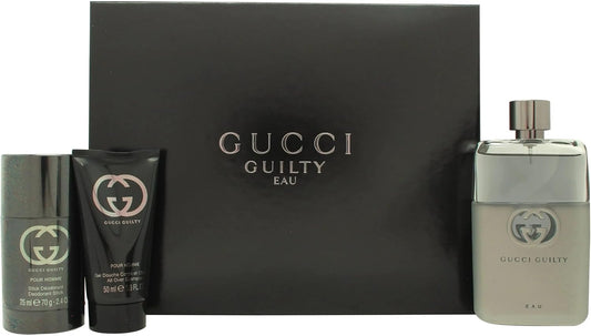 Gucci Guilty Eau Pour Homme 90Ml Eau De Toilette 50Ml Shower Gel And 75Ml Deodorant Men'S Set