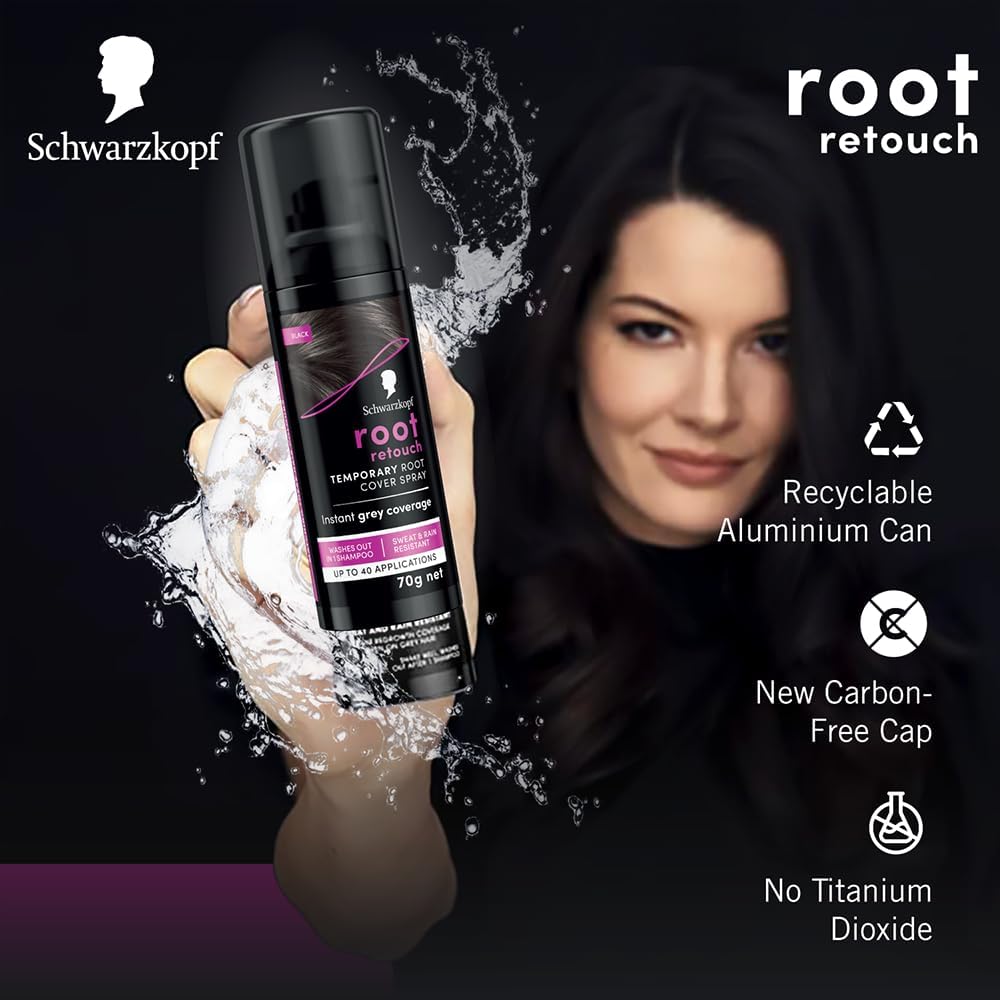 Schwarzkopf Root Retoucher, Instant Temporary Hair Dye Spray for Blonde Regrowth, 40 Applications - Blonde, Packaging May Vary (Pack of 2) : Amazon.co.uk: Beauty