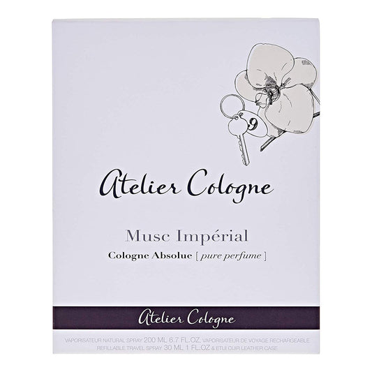 Atelier Cologne Musc Imperial Absolu For Unisex 6.7 Oz Eau De Parfum + 1 Oz + Leather Case Gift Set