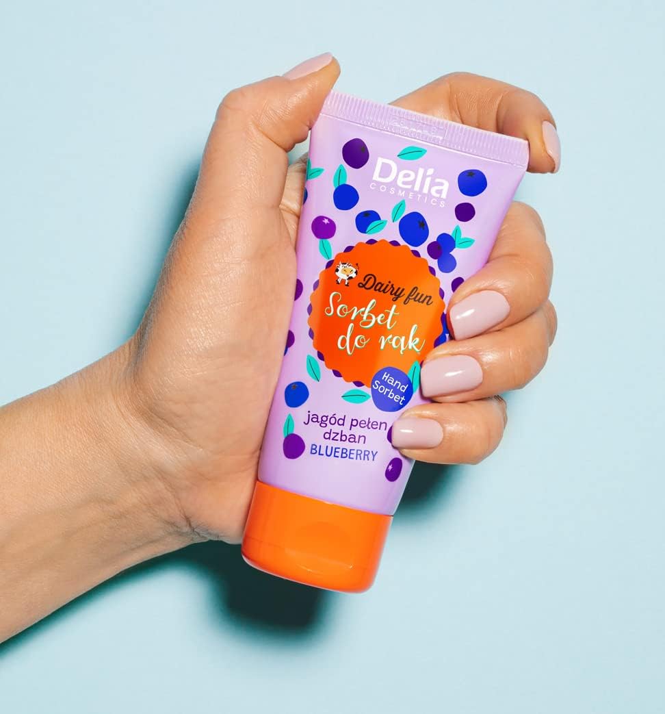 Delia Cosmetics - Dairy Fun - Sorbet for Hands - Wild Strawberry - Moisturizes, Nourishes, Firms, Regenerates - Intense Fragrance - Smooth Skin - Natural Extracts β Hand Cream - 50g : Amazon.co.uk: Beauty