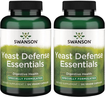 Swanson Yeast Defense Essentials 200 Million Cfu 120 Veg Capsules (2 Pack)