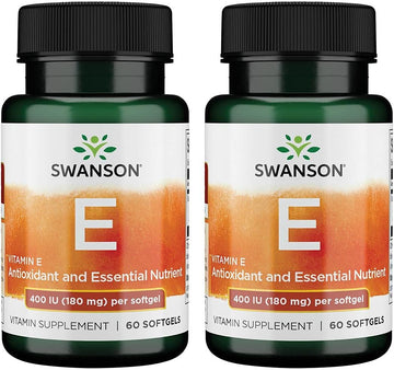 Swanson Vitamin E 400 Iu 400 Iu (268 Milligrams) 60 Sgels (2 Pack)