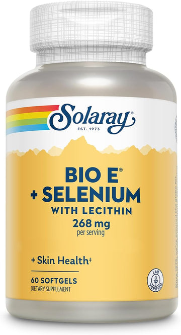 Solaray Bio Vitamin E With Selenium 400Iu Healthy Heart Function, Antioxidant Activity & Skin Support High Absorption 120 Softgels