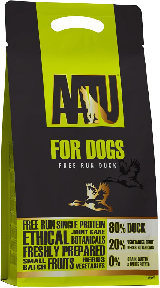 Aatu 80/20 Complete Dry Dog Food, Duck 1.5Kg - Dry Food Alternaitve To Raw Feeding, High Protein. No Nasties, No FillersAd1
