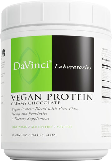 Davinci Labs - Vegan Protein - Creamy Chocolate - 30 Servings - 31.54