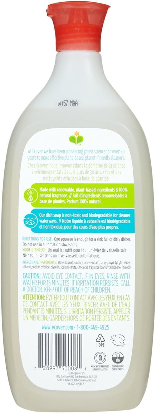 Ecover Liquid Dish Soap, Pink Geranium, 25 Ounce : Health & Household