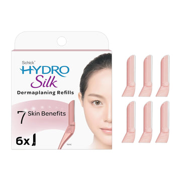 Schick Hydro Silk Dermaplaning Wand Refill Blades β Refills, 6 Professional Style