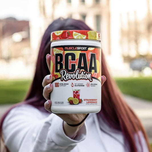 Musclesport Bcaa Revolution Amino Acid Powder Supplement For Men & Women - Intra Workout Training Complex - Recovery Supplement (Blueberry Lemonade, 30 Servings)