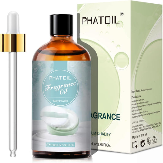 3.38Fl.Oz Baby Powder Fragrance Oils For Aromatherapy, Essential Oils For Diffusers For Home, Perfect For Diffuser, Diy Candle And Soap Making, Diy Scented Products - 100Ml