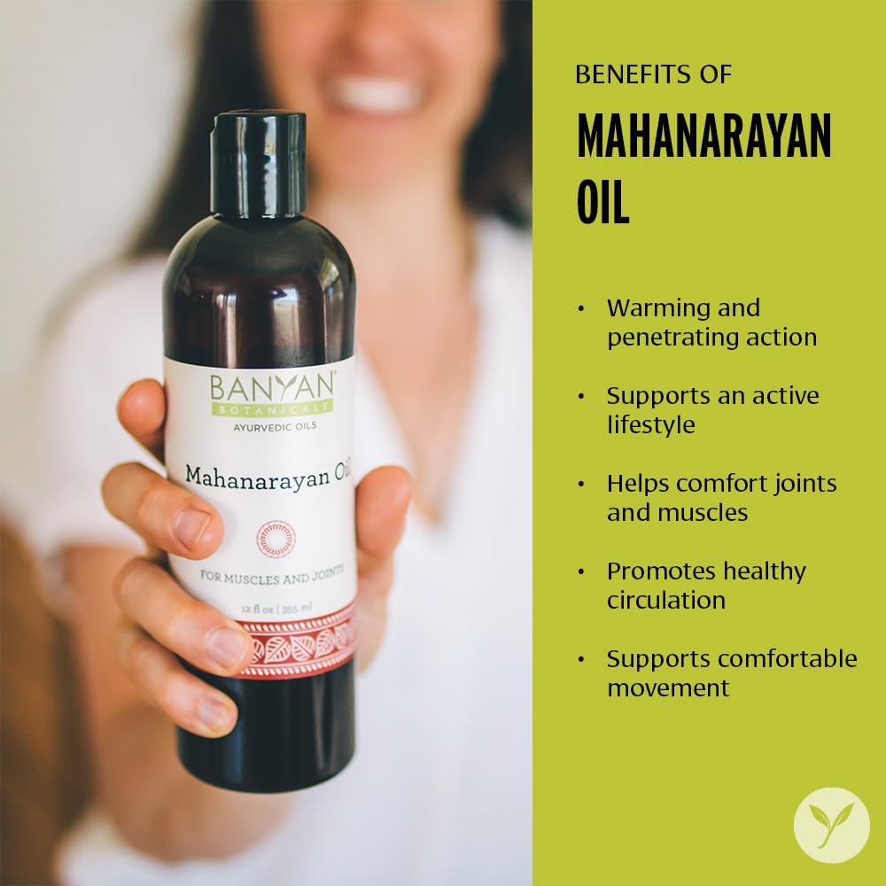 Banyan Botanicals Mahanarayan Oil – 99% Organic Ayurvedic Massage Oil