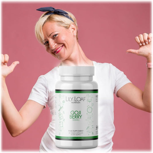 Lily & Loaf Goji Berry 500Mg | Tablets High-Strength Supplement | Rich In Vitamins, Minerals & Antioxidants | Traditional Chinese Herb For Immune Support & Wellness | 90 Vegan Tablet