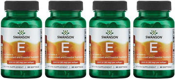 Swanson Vitamin E 200 Iu 200 Iu (90 Milligrams) 60 Sgels (4 Pack)