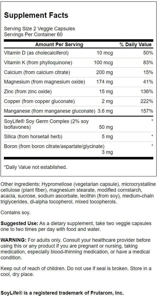 Swanson Bone Essentials 120 Veg Capsules