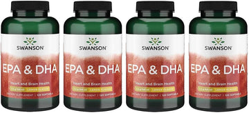Swanson Ecomega Epa/Dha Fish Oil 180/120 Milligrams 120 Sgels (4 Pack)