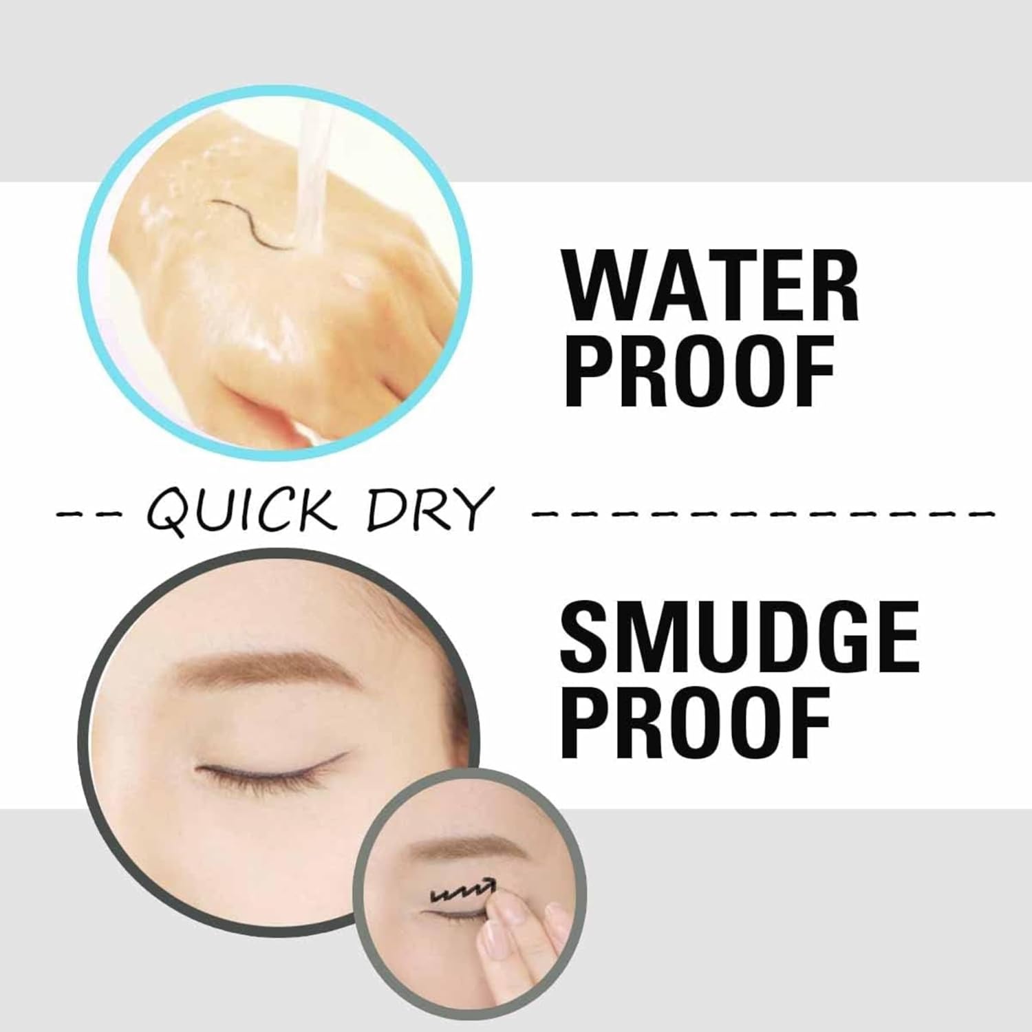 Heroine Make By Kissme Waterproof Eyeliner With Ultra-Fine 0.1Mm Tip, Liquid Eyeliner Pen For Sensitive Skin, Cat Eye Liner For Long Lasting Wear, Made In Japan, Jet Black, 1 Count, Smooth : Beauty & Personal Care