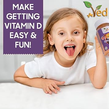 Vitamin D Gummies Kids,15 Day Supply, Natural Orange Flavour, 30 Chewable Vegan Gummies, Vegetarian Friendly, Energy & Immune System, Kids Vitamin D Gummies, Gmo & Gluten Free