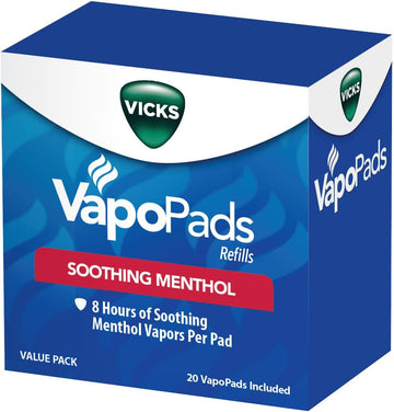 Vicks Vapopads, 20 Count โ Soothing Menthol Vapor Pads For Vicks Humidifiers, Vaporizers, Waterless Vaporizers, And Plug-Ins, Vsp-19
