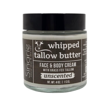 Grass-Fed Beef Tallow Body Butter - Emulsified, Non-Greasy Moisturizer, 4 Oz Soaps & Skin Care (4 Oz., Citrus Cream)