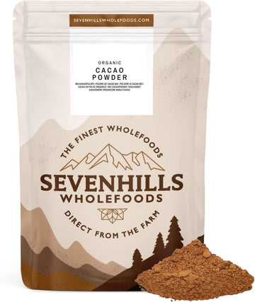 Sevenhills Wholefoods Organic Cacao/Cocoa Powder 1Kg | Natural Source Of Potassium & Manganese | Pure & Vegan For Hot Chocolate, Smoothies & Baking | Unsweetened & Non-Alkalised | Gmo Free