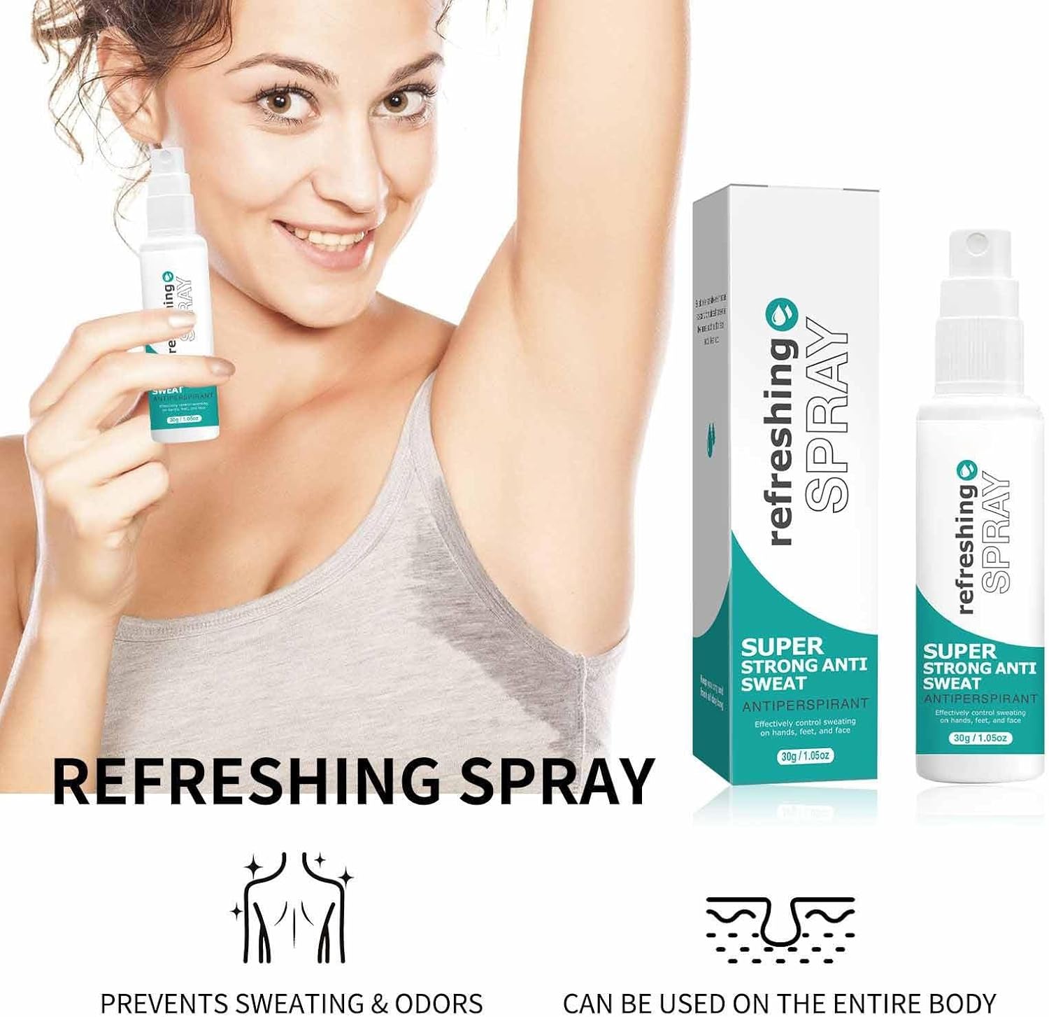 Antiperspirant Deodorant Spray, Refreshing Spray, Strong Antiperspirant Hyperhidrosis Treatment, Against Heavy Sweating On The Face, Head, Body And Underarm, Antiperspirant Face For Men Women (3)