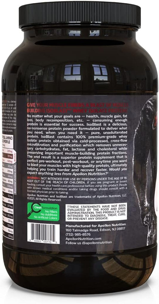Apollon Isoblast | Isoblast - 100% Pure Whey Isolate Protein, Recovery