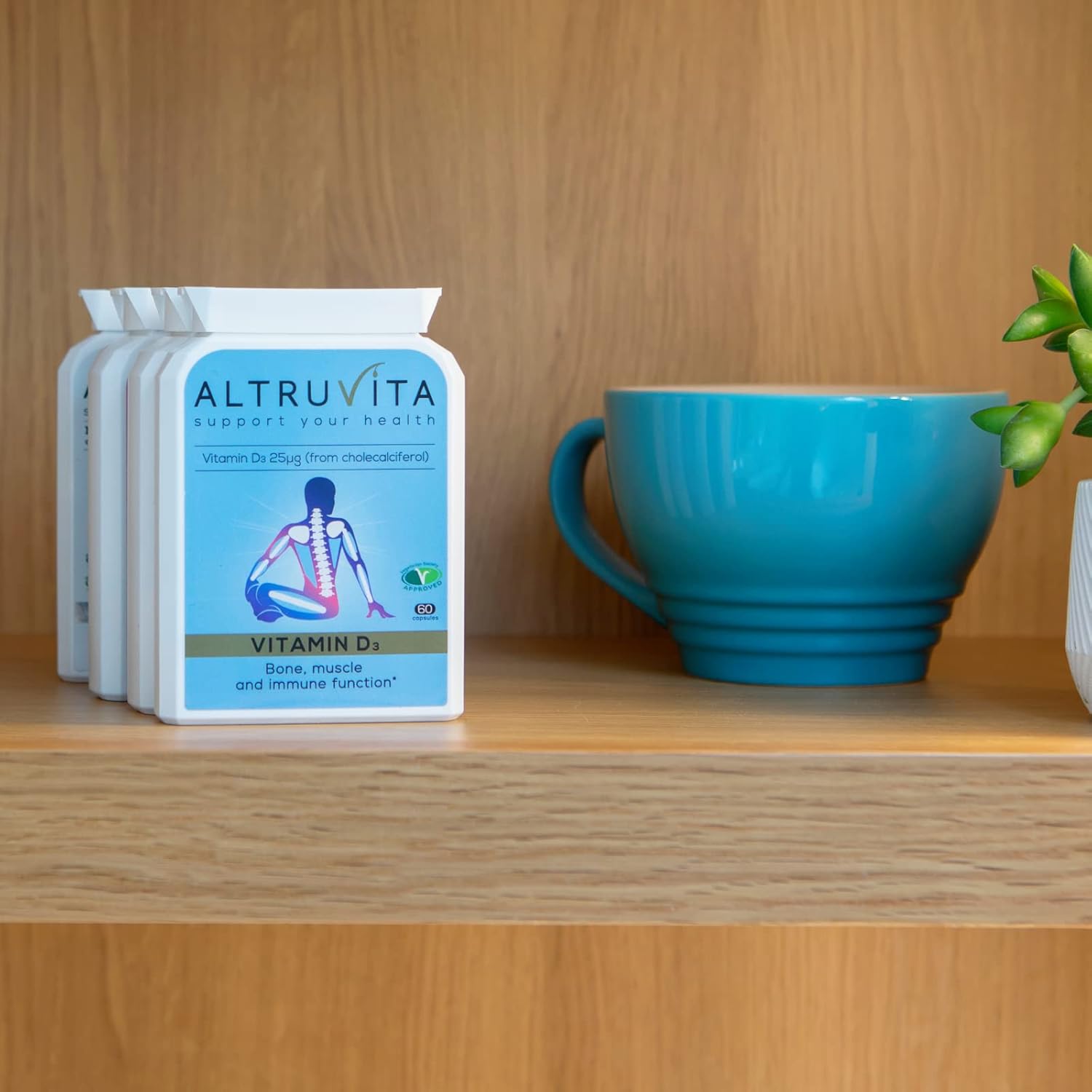 Altruvita Vitamin D3 from cholecalciferol | 25µg | 1000IU | 60 Days Supply | 500% of daily requirement | Bone, Muscle & Immune Support | 60 Capsules | Vegetarian Approved : Amazon.co.uk: Health & Personal Care