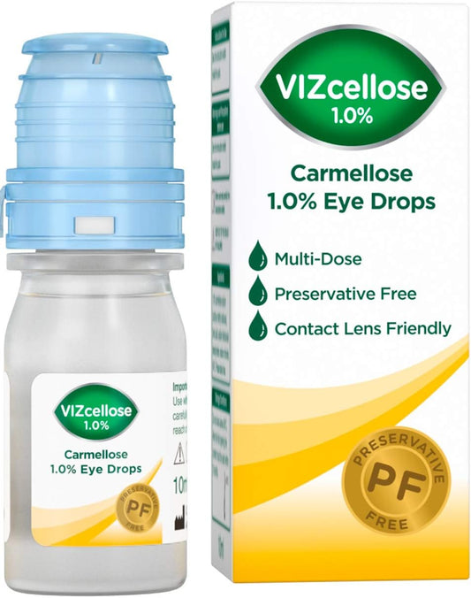 VIZcellose 1.0 Carmellose Eye Drops : Amazon.co.uk: Health & Personal Care