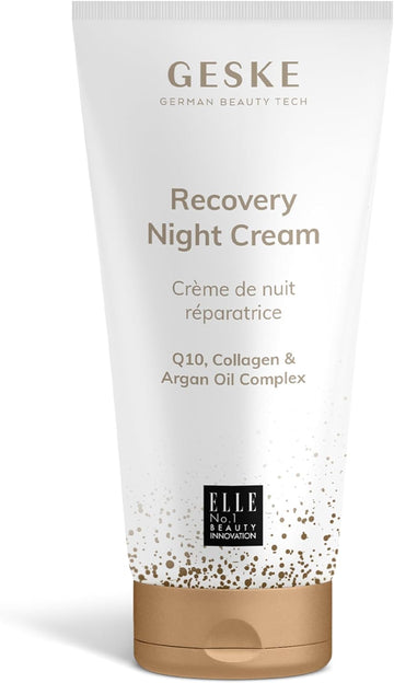 Geske | Recovery Night Cream | Q10 Night Cream | With Collagen & Argan Oil | Anti-Wrinkle Face Care | Anti-Wrinkle Cream | Vegan | Without Animal Testing | Complements Geske Smartappguided™ Devices