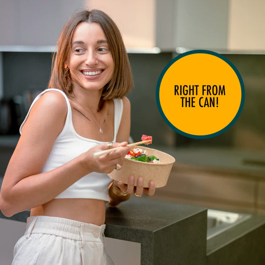 Tonnino Yellowfin Tuna Solid Pack In Spring Water, Wild Caught, Non-Gmo, Canned, 4.94 Oz (12 Pack)