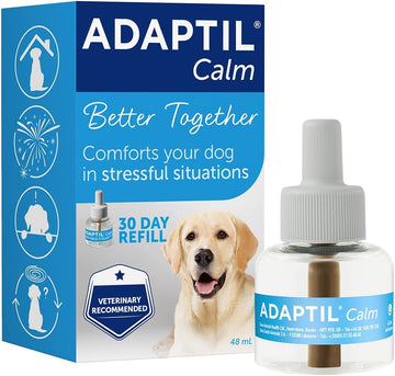 30 Day Refill For Adaptil Calm Home Diffuser For Dogs | 1 Refill For Adaptil Dog Calming Plug In Pheromone Diffuser To Help Reduce Anxiety And Stress In Pet Dogs | Diffuser Helps Dogs Stay Calmer