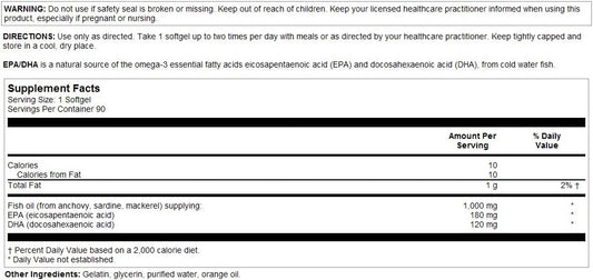 Nutra Biogenesis Epa/Dha - Omega-3 To Help Support Brain & Heart Health - 90 Capsules