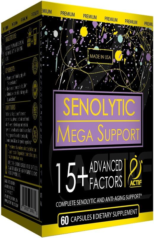Actif Senolytic Support With 15+ Advanced Factors β Non-Gmo, Fast-Acting, Made In Usa, 60 Count