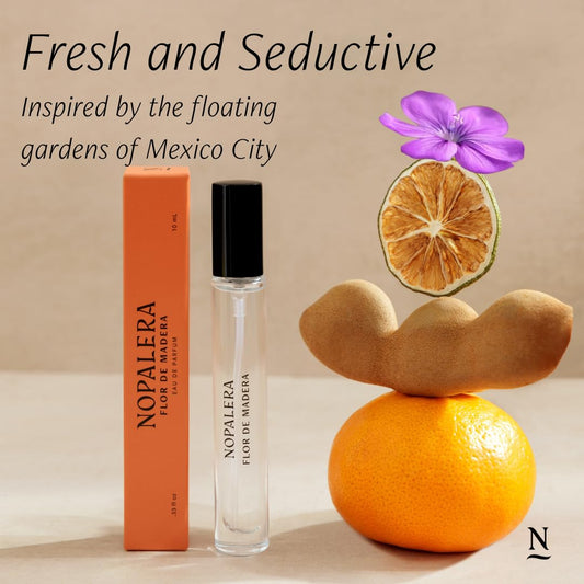 Nopalera Flor De Madera Eau De Parfum - Clean Fragrance For Women And Men - Bright Tamarind And Mexican Citrus Blend, Long-Lasting, Free From Artificial Ingredients, 10Ml Travel-Friendly Spray