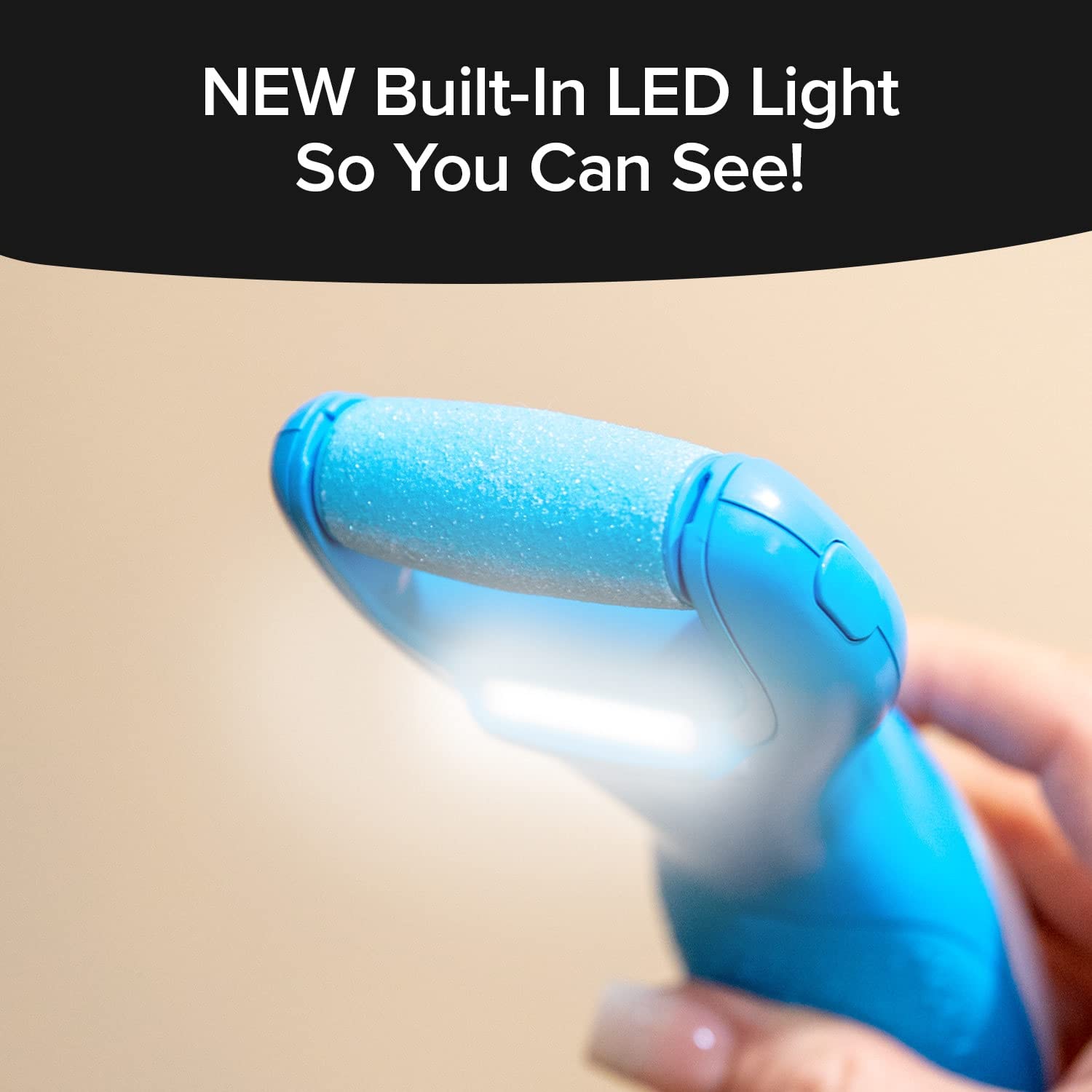 Pedegg Power Cordless Motorized Callus Remover W/ Bright Led Light As Seen On Tv, Quickly Removes Calluses & Dry Skin W/ 2000 Rpms Of Spinning Action For Smooth, Soft Feet, Easy-Grip Ergonomic Handle : Health & Household