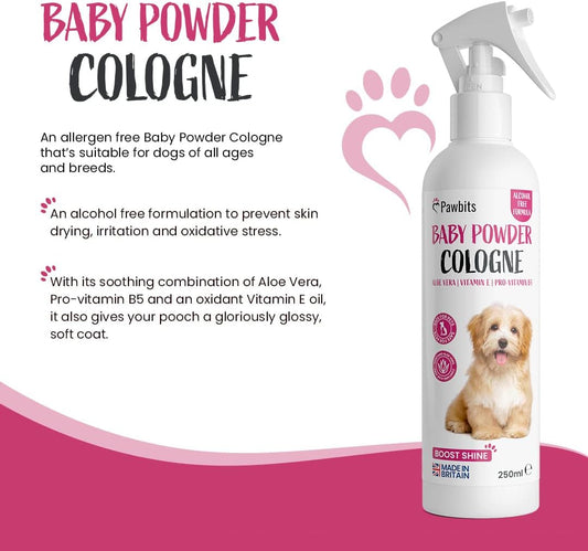Baby Powder Cologne For Dogs 250Ml - Long-Lasting Deodoriser & Conditioner For PetsM0546