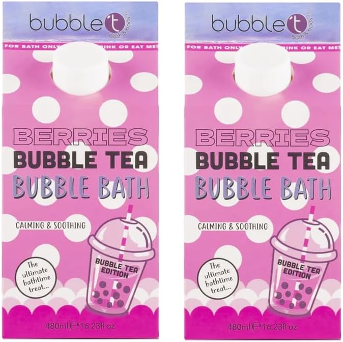Bubble T Cosmetics Berries Bubble Bath 480ml 2-Pack, Suitable for All Skin Types : Amazon.co.uk: Beauty