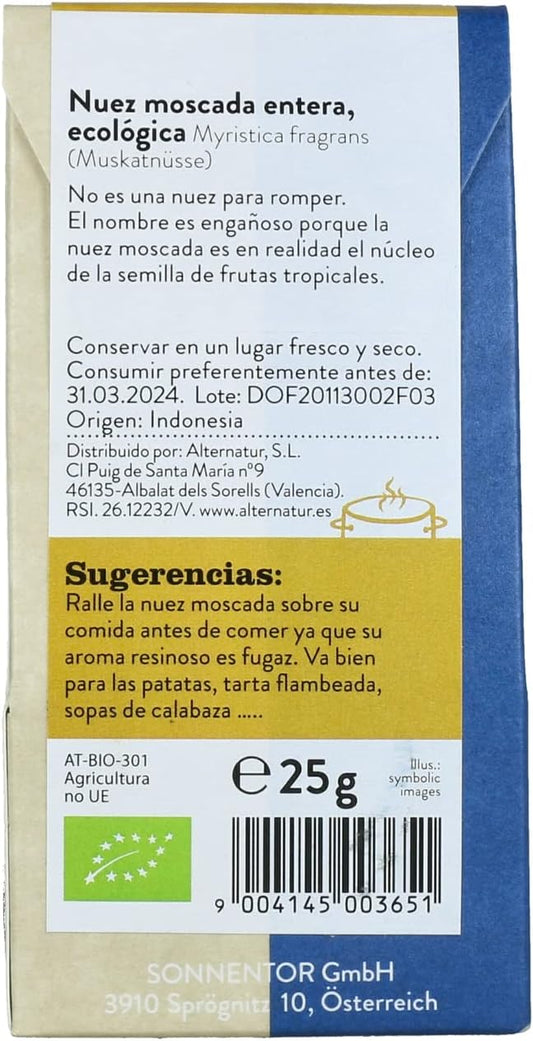 Sonnentor Nutmeg Whole Org 25 G