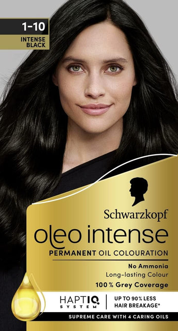 Schwarzkopf Oleo Intense Permanent Oil Colour 5-77 Light Copper Brown Hair Dye, 100% Grey Coverage, Conditioner With Haptiq System, Long-Lasting Colour, Ammonia Free