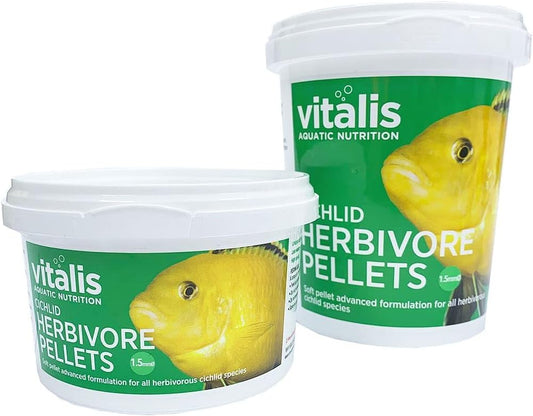 Vitalis Cichlid Herbivore Pellets Tropical Fish Food 140G