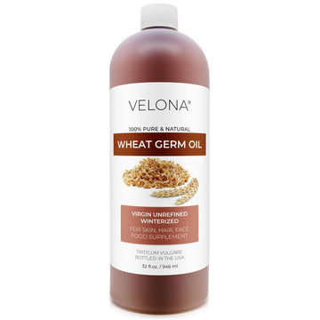 velona Wheat Germ Oil USP Grade 32 oz | 100% Pure and Natural Carrier Oil | Unrefined, Winterized | Cooking, Face, Hair, Body & Skin Care | Use Today - Enjoy Result